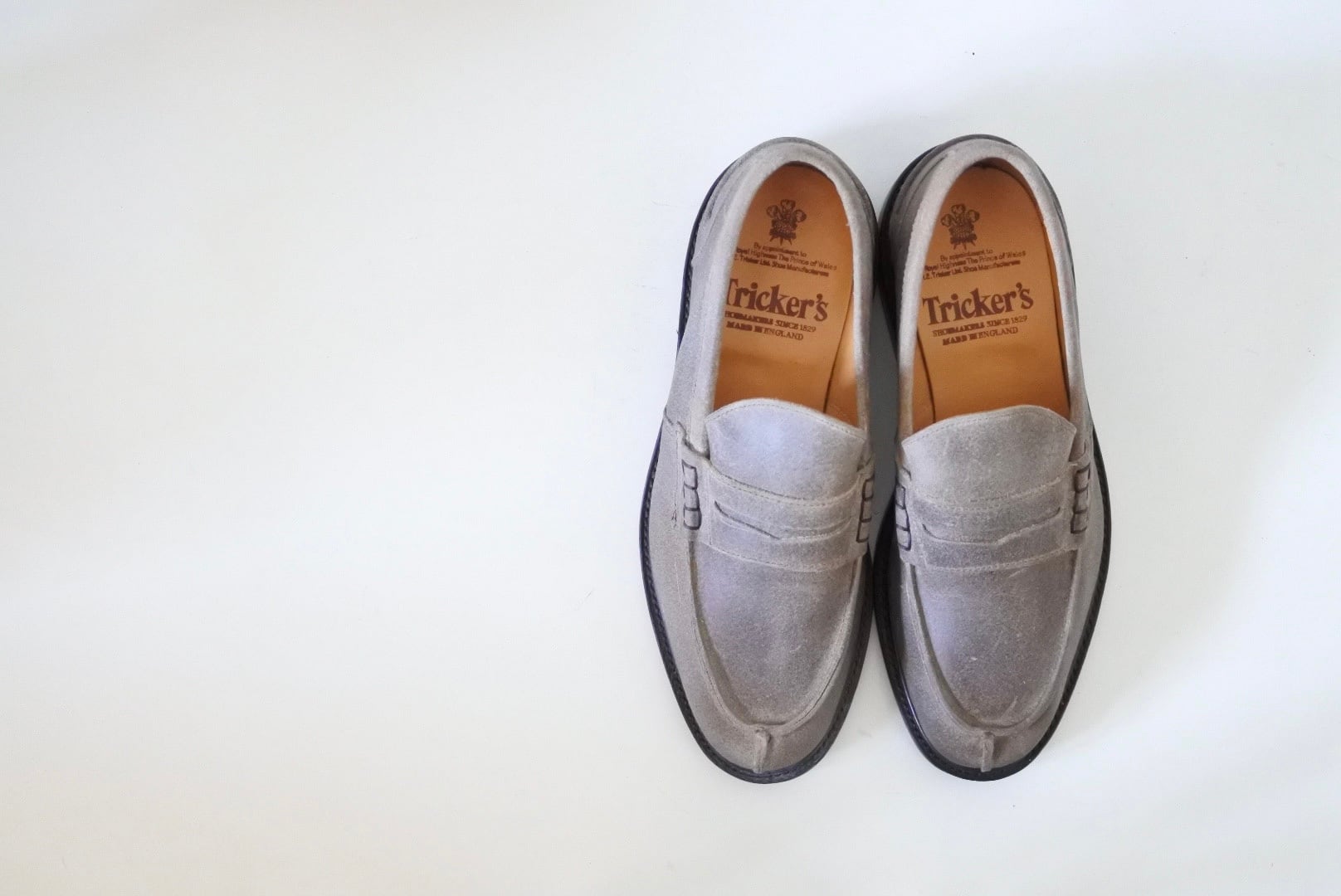 Tricker's トリッカーズ コインローファー 5.5-4 オイルドスエード