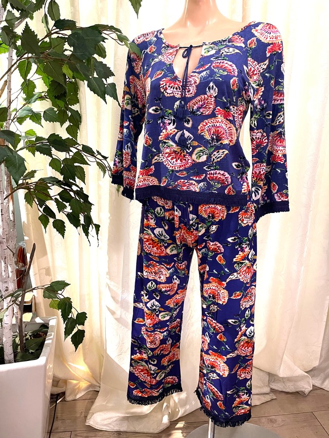 Donita's   ＜ドニータ＞　　エスニックデザインパジャマ（７分丈パンツ）