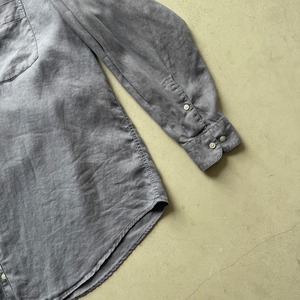 PERRY ELLIS SOLID COLOR LINEN SHIRT