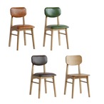 ダイニングチェア 天然木 PVC 合成皮革 ダイニング リビングチェア 木製 チェア イス 椅子