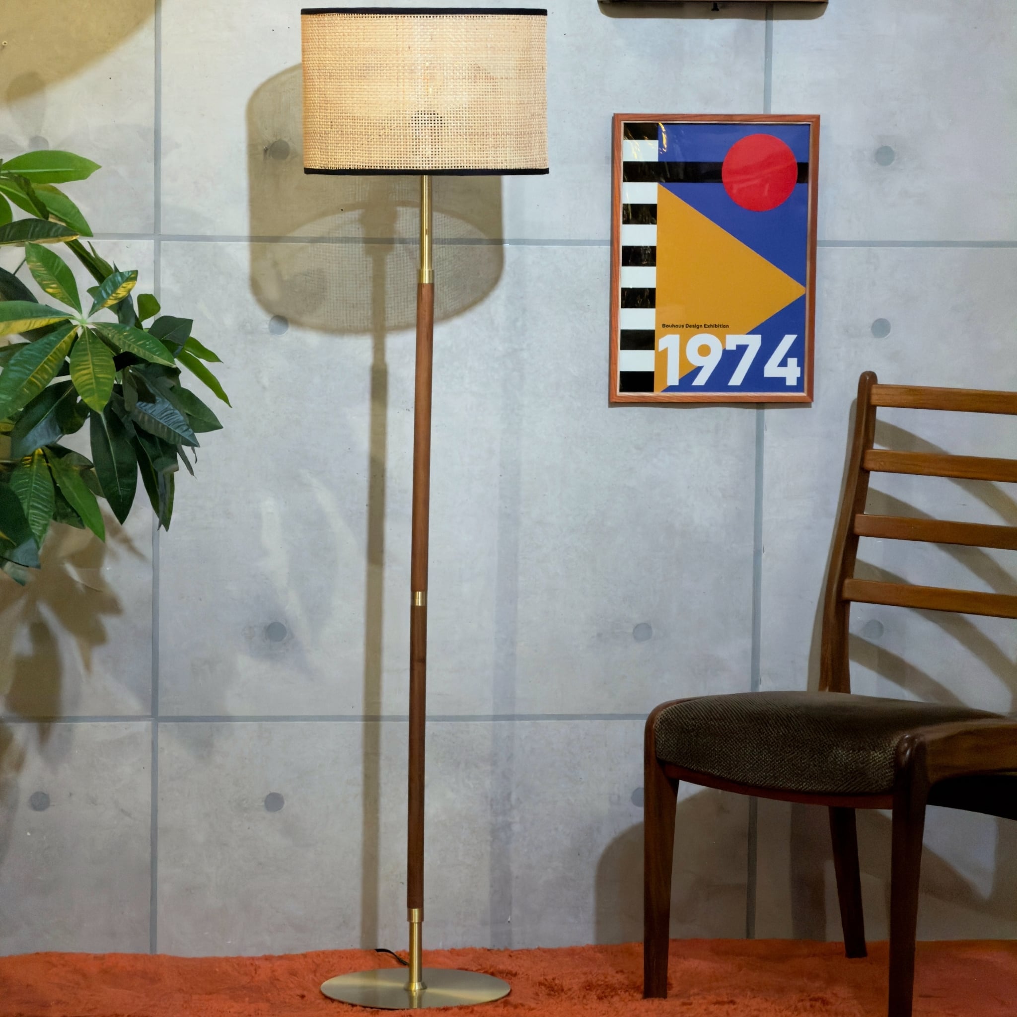 Contemporary / Rattan Floor Lamp / ラタン フロアランプ 間接照明