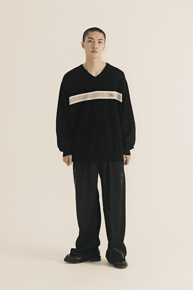 [threetimes] Classic linen knit black 正規品 韓国ブランド 韓国通販 韓国代行 韓国ファッション