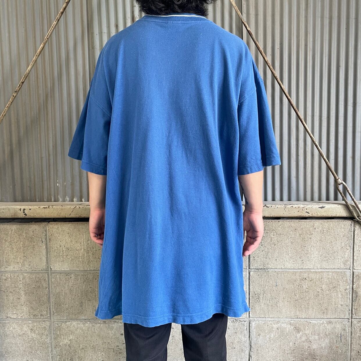 90年代 NIKE ナイキ ワンポイントロゴ刺繍 鹿の子 Tシャツ メンズXL