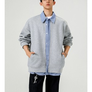 Front button design sweat C3655