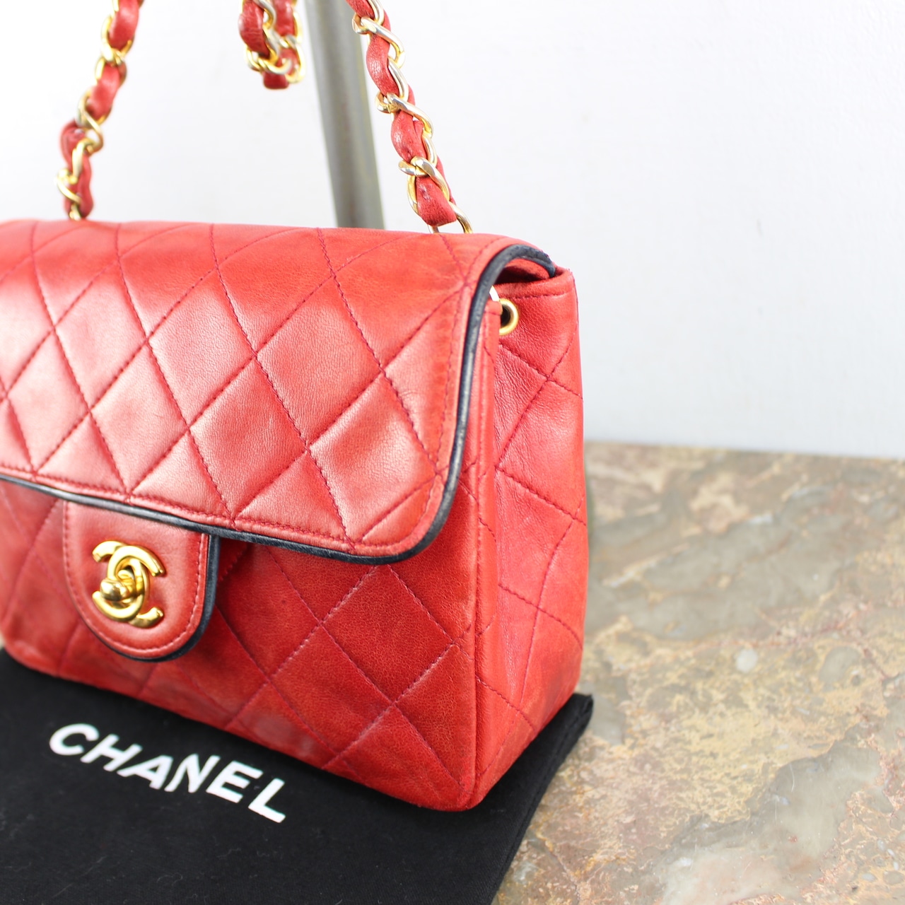 CHANEL MATTERASSE COCO MARC TURN LOCK LAMB SKIN BICOLOR MINI 