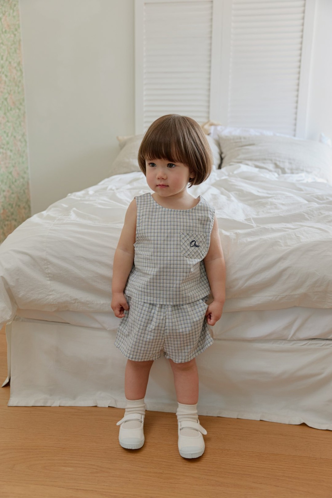 navy XL［即納］check tanktop / ONU 26summer