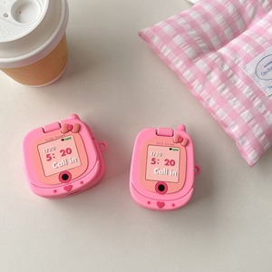 AirPods ケース レトロ 携帯電話風 ピンク かわいい シリコン製 イヤホンカバー 韓国風 立体デザイン ソフトケース 傷防止 第1世代 第2世代 第3世代 Pro2対応 商品画像8
