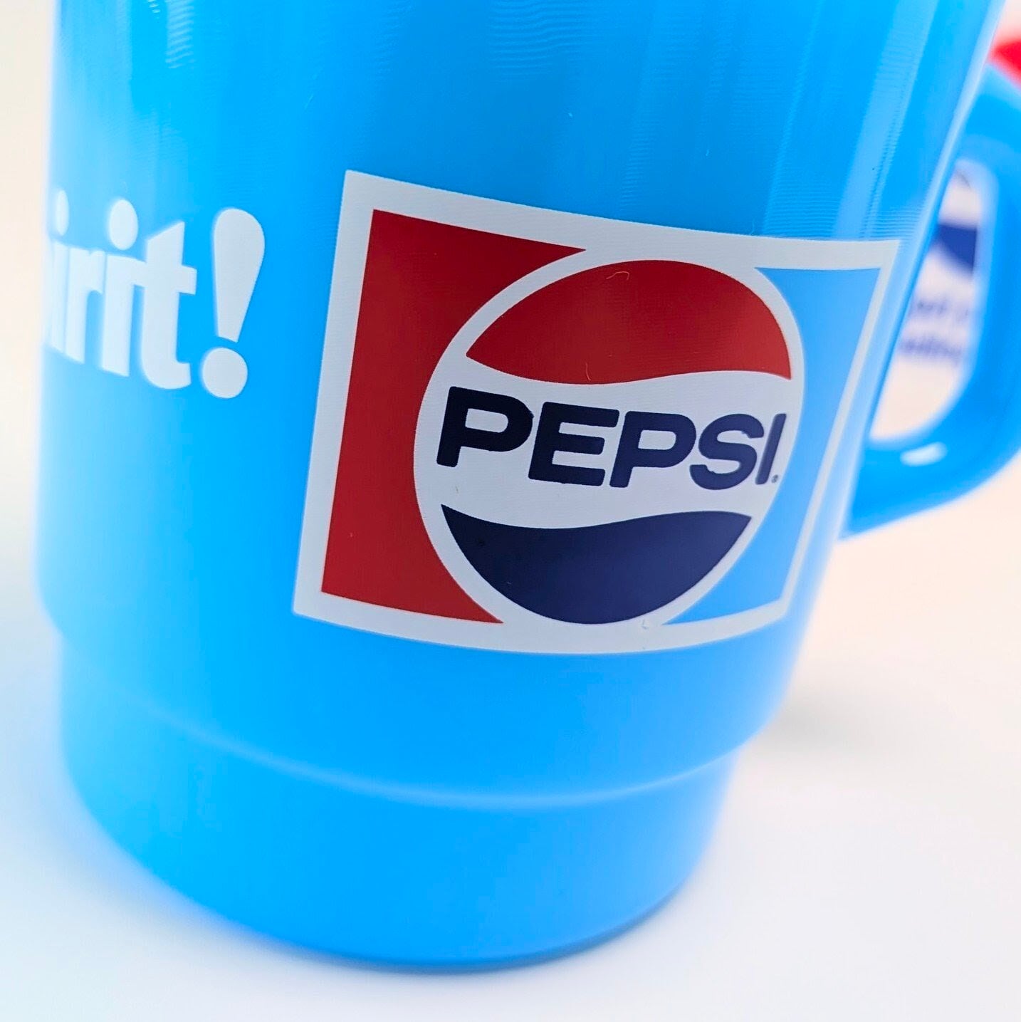 ♧【 STACKING MUG / スタッキングマグ   積み重ねられるマグ  】 PEPSI（ペプシ）BLUE / プラスティックマグ / ミルキーマグ〚アメリカン雑貨 アメトイ〛