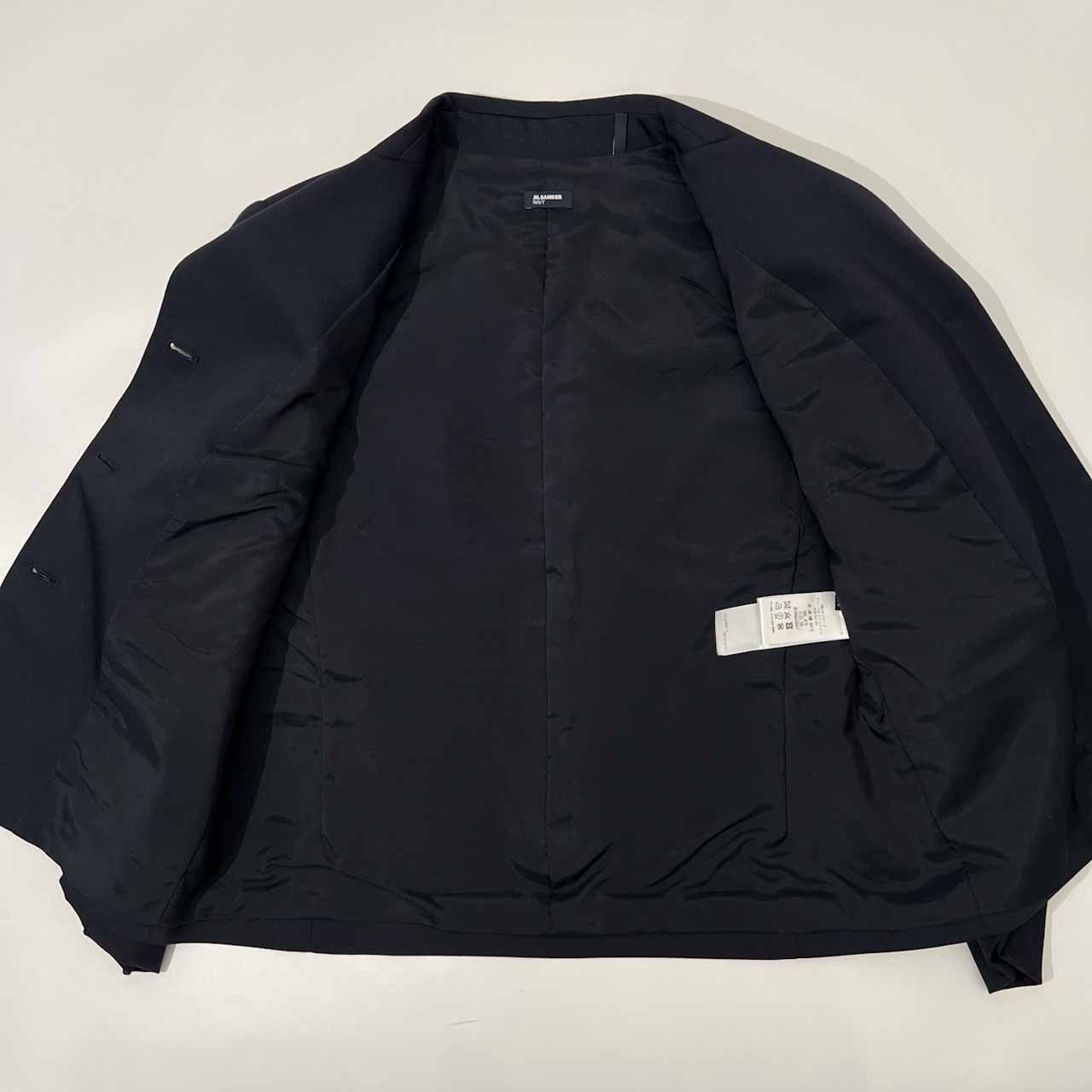 美品 ジルサンダー JIL SANDER 中綿 ナイロン 3ボタン テーラード