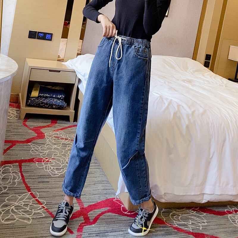 ハイウエストストレートレッグ2020初秋ジーンズバージョンスリムフィットルーズフィットスリミングmmプラスサイズレディースストレートレッグパンツレディースオールマッチ ミックスインファッション59586674707