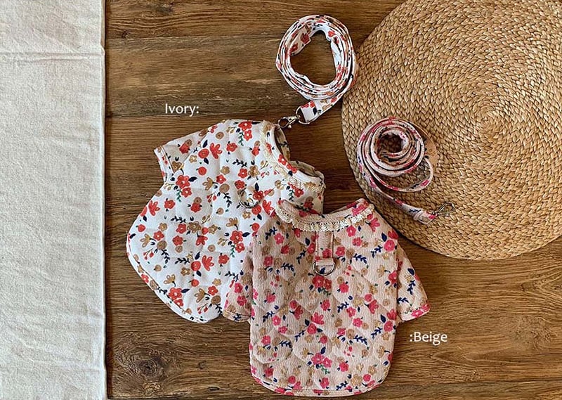 【SALE】 himawari harness jacket XS ~ 2XL 2color  /  犬服 秋冬 新作 ジャケット ハーネス＆リードセット 小型犬 中型犬 ドッグウェア ペット用品 胴輪 アウター　b10