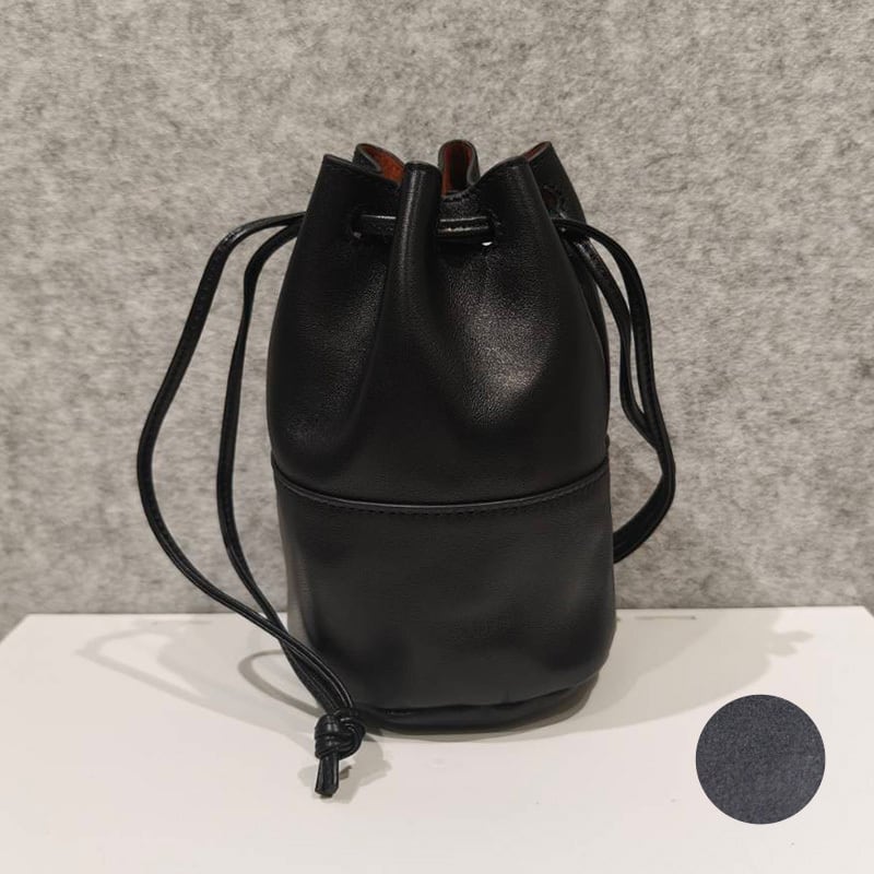 新色】魚拓の巾着（黒×グレー） | kimuchannel