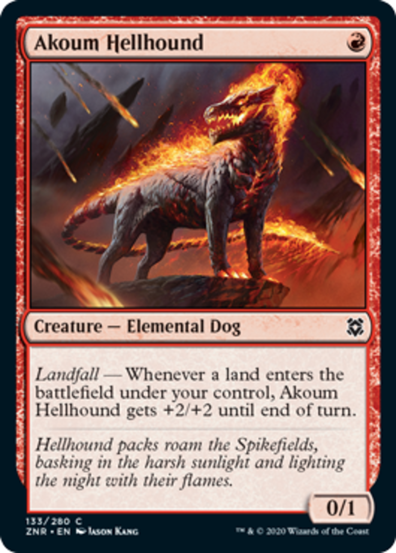 (EN)(133) アクームのヘルハウンド/Akoum Hellhound [ZNR](NM) | MTG専門店 BellSearch