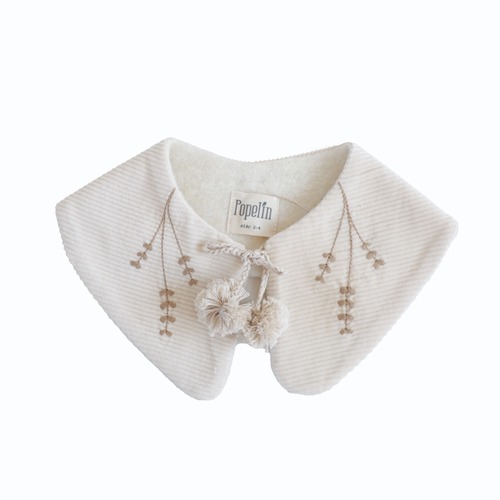 Popelin(ポペリン) / embroidered collar / off-white/ 2-4Y