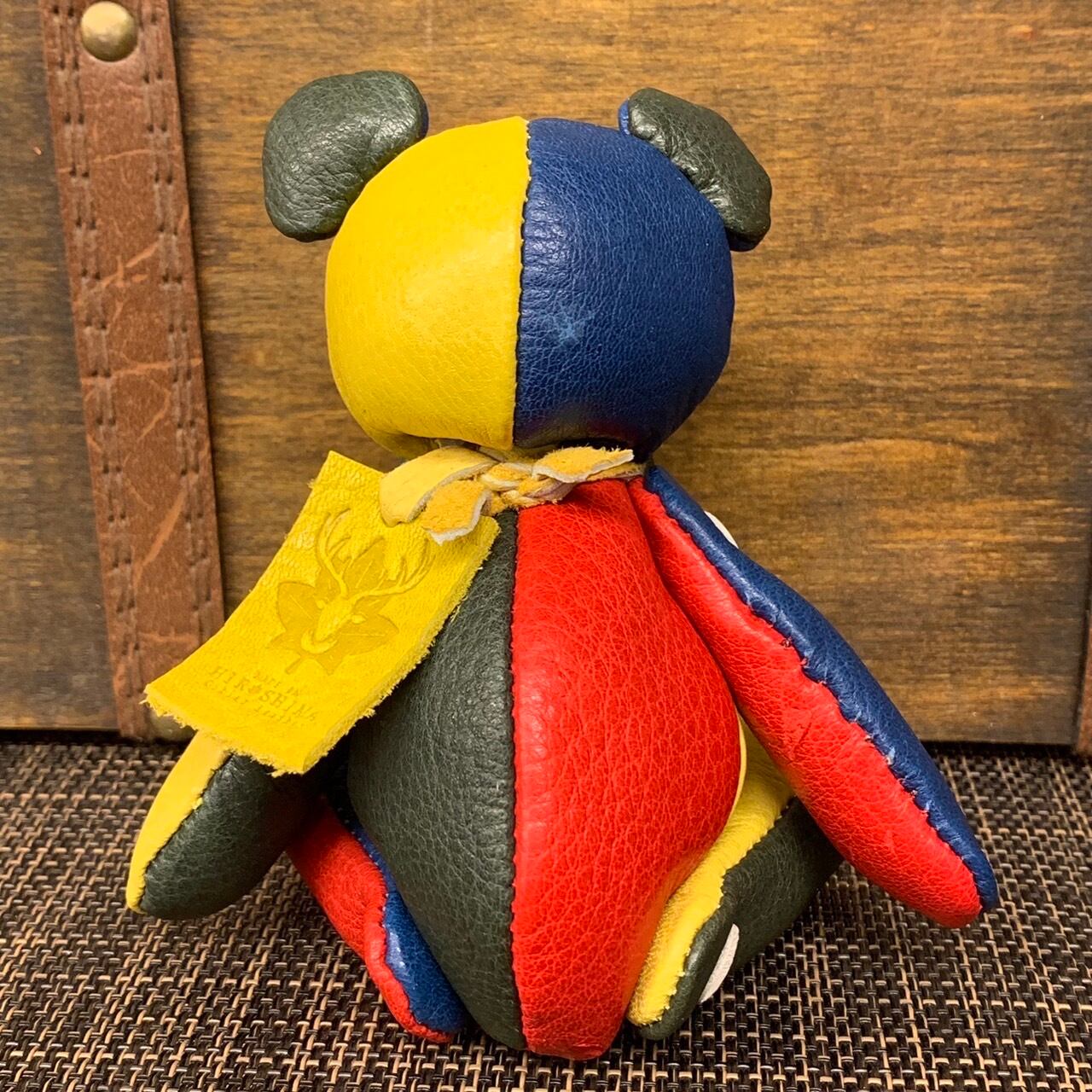 ジビエレザー鹿革ベルベア★マイスターの手作り「ベルズベア」カラフルビビット　写真の1点販売です