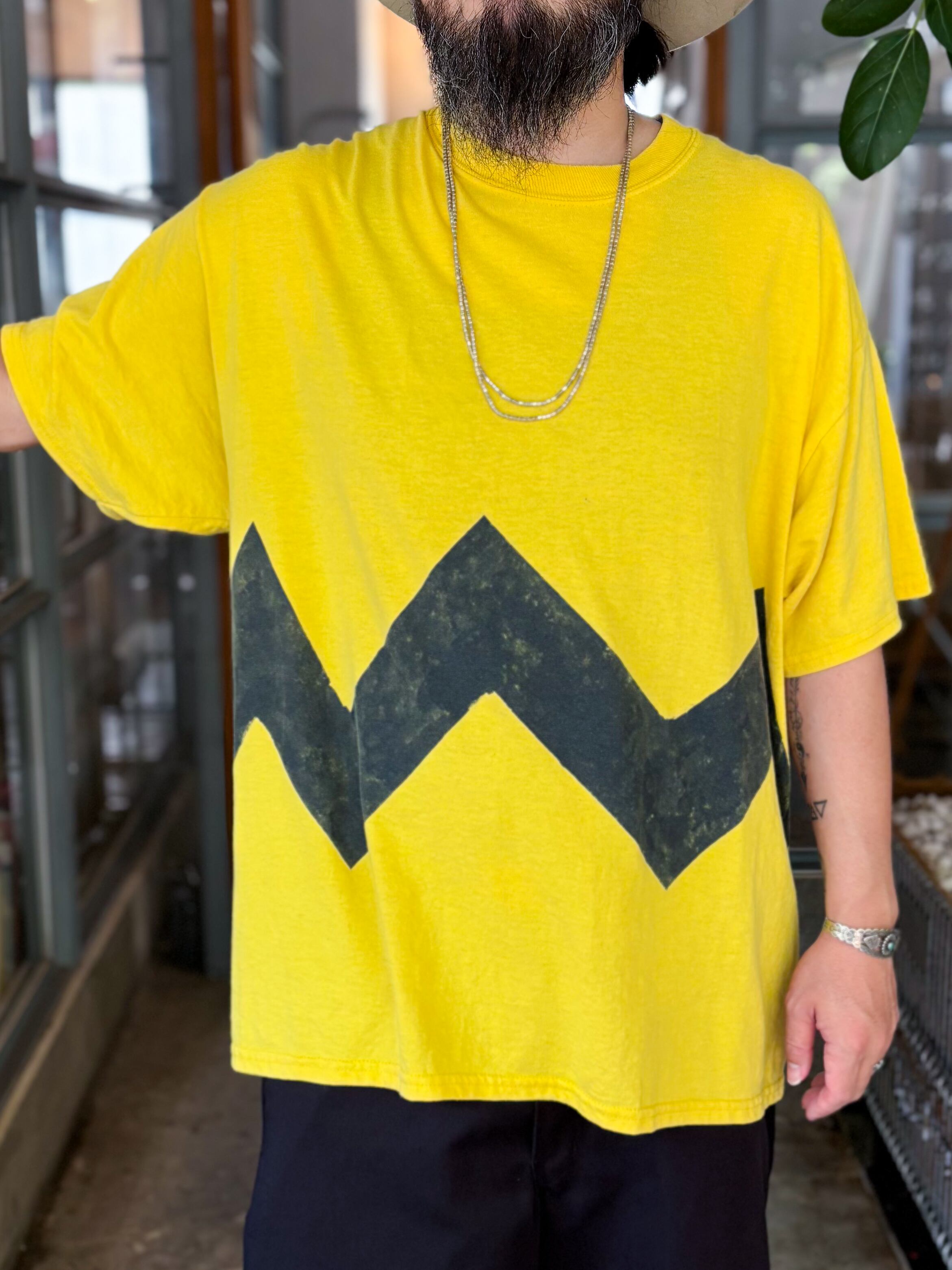 Men's】 90s - 00s チャーリーブラウン 風 Tシャツ / 90年代 ティー