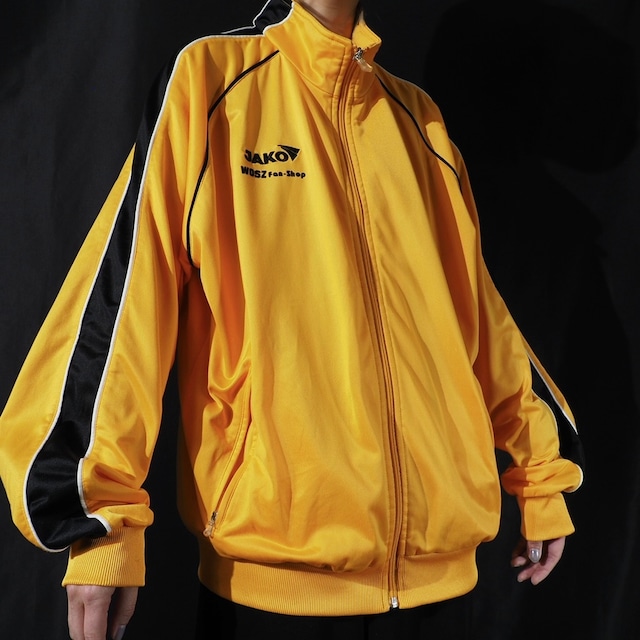 JAKO golden yellow color full zip track jacket (european buying)