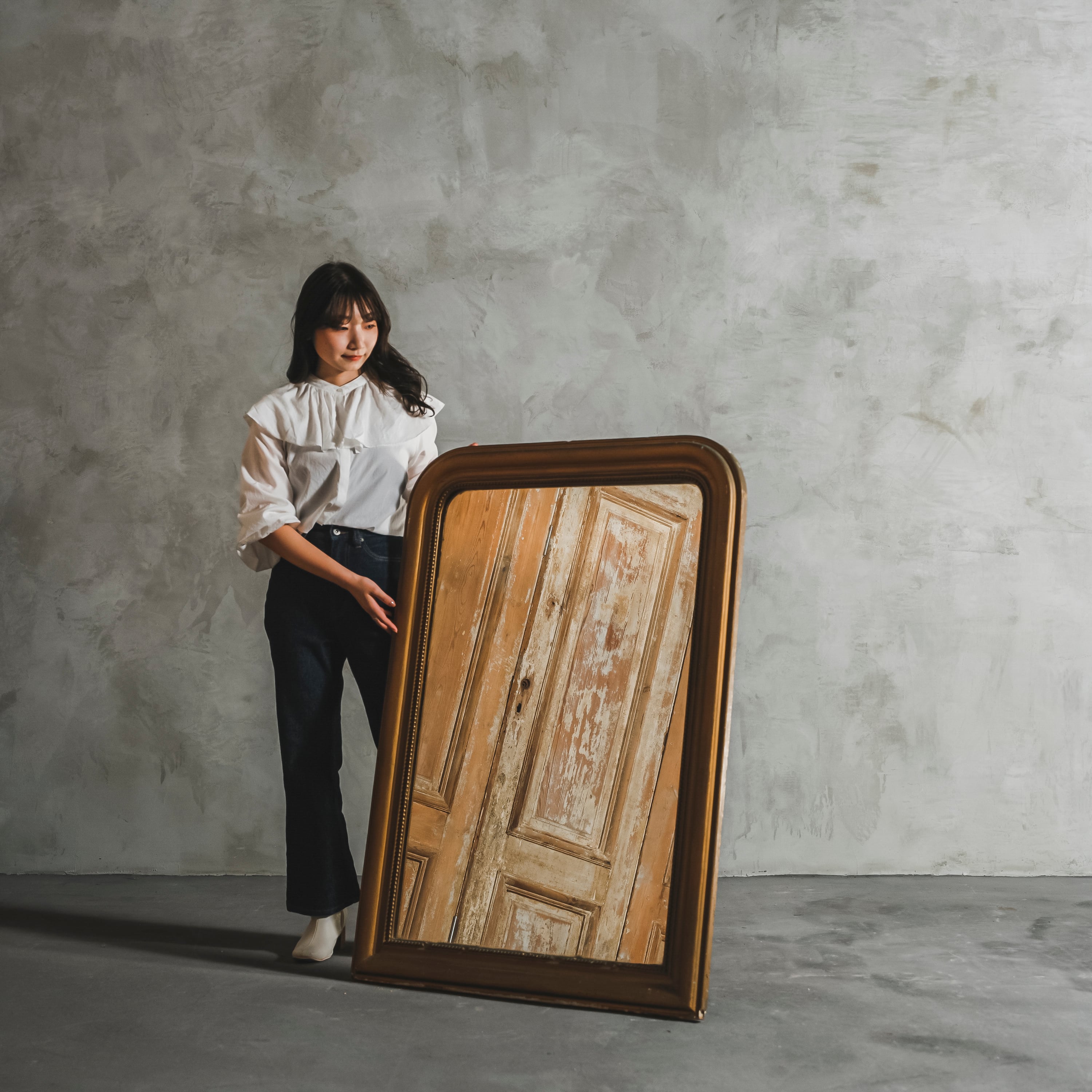 ミラー/フレンチミラー/アンティークミラー/ルイフィリップ様式/空間装飾/店舗什器