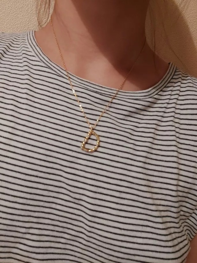 S925(18kgp) alphabet necklace (N65)