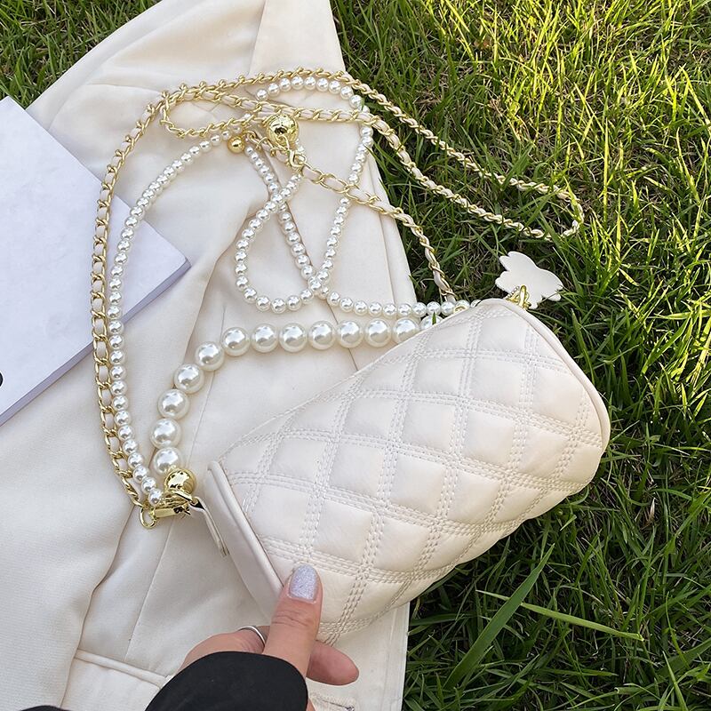 パールチェーン サマー 夏物 真珠 メッセンジャーバッグ Tiancai_Wing_Bag86893264801