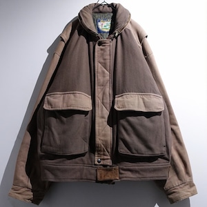 EURO Brown Swithing & Elbow Patch Design Padded Blouson
