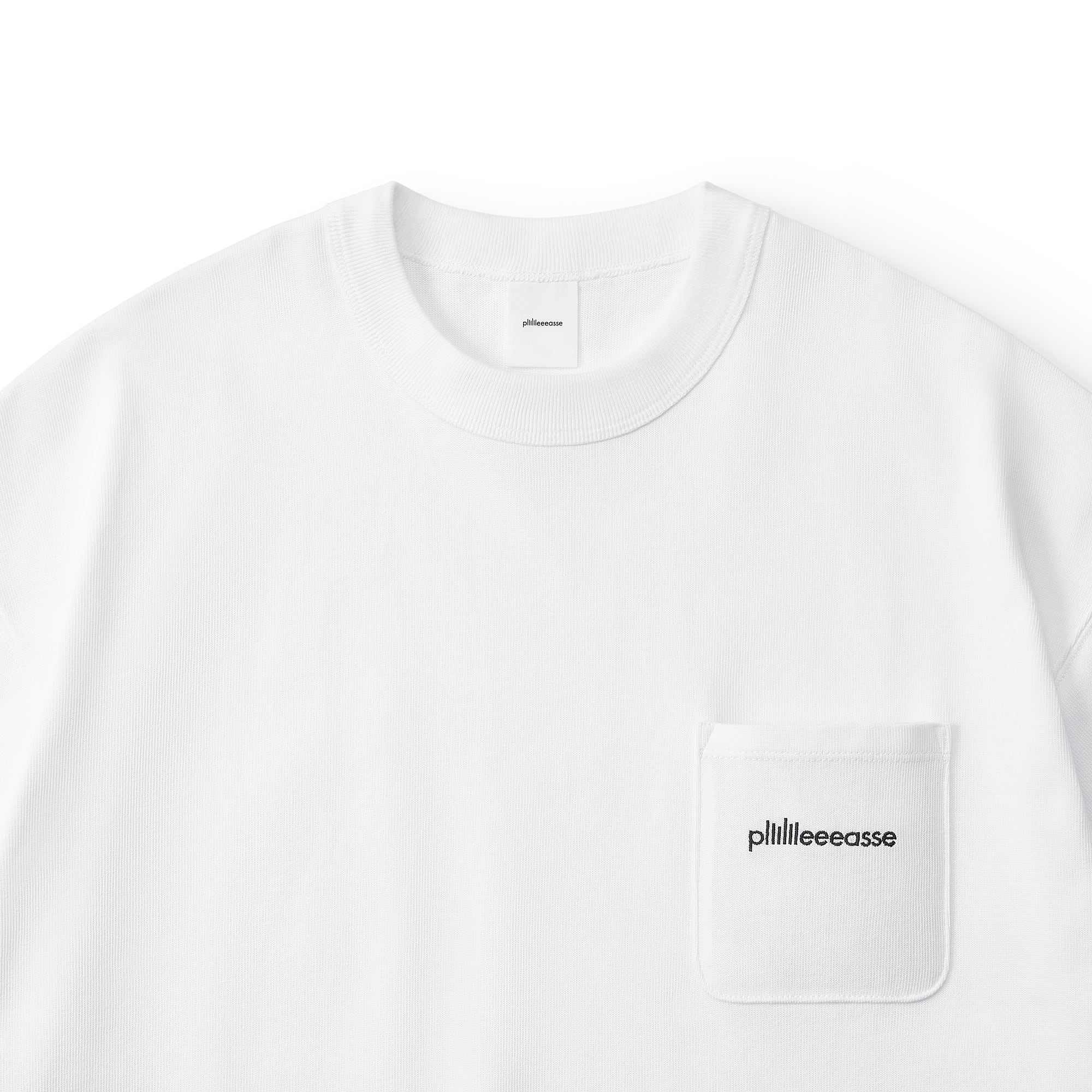 plliilleeeasse Tシャツ ホワイトMサイズ plllllleeeasse binding short sleeve pocket tee (WHITE