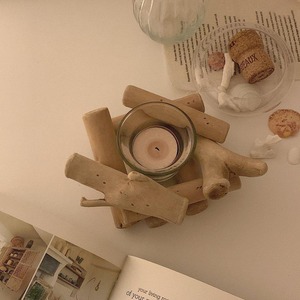 【CANDLE】木製燭台　キャンドル