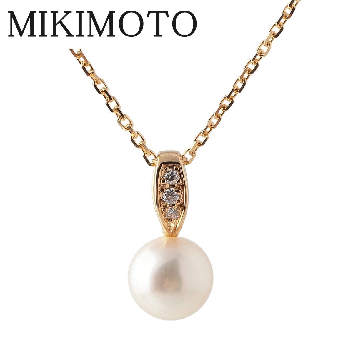 【美品！】ミキモト　パール　ネックレストップ　しずく　K18 ☆新品☆ミキモト パールネックレス トップ18金