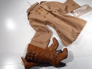 ★送料無料★13号(XL)☆ラグラン風袖前ダブルボタンコート(FAY9040)