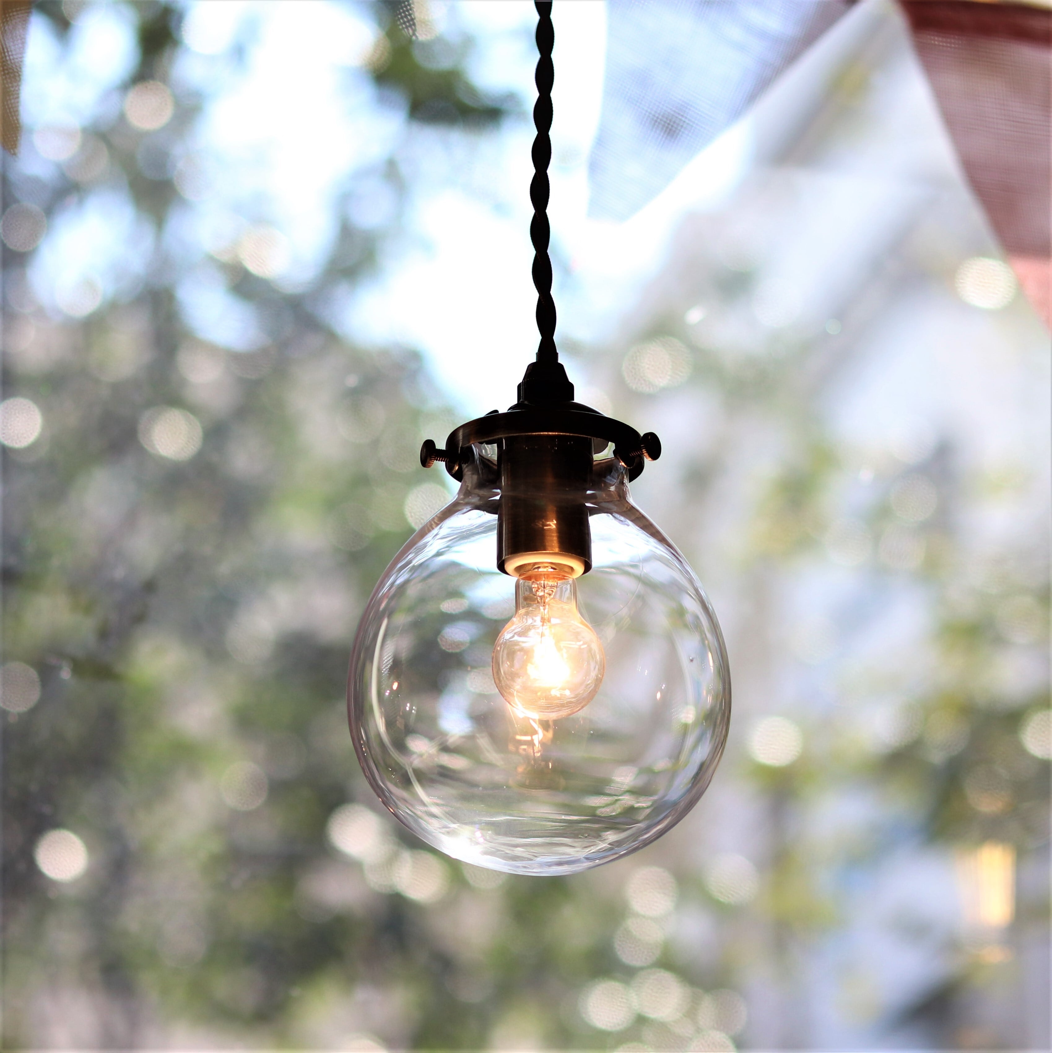 照明】ペンダントランプ クリア【3411】 | ジーフラットインテリア