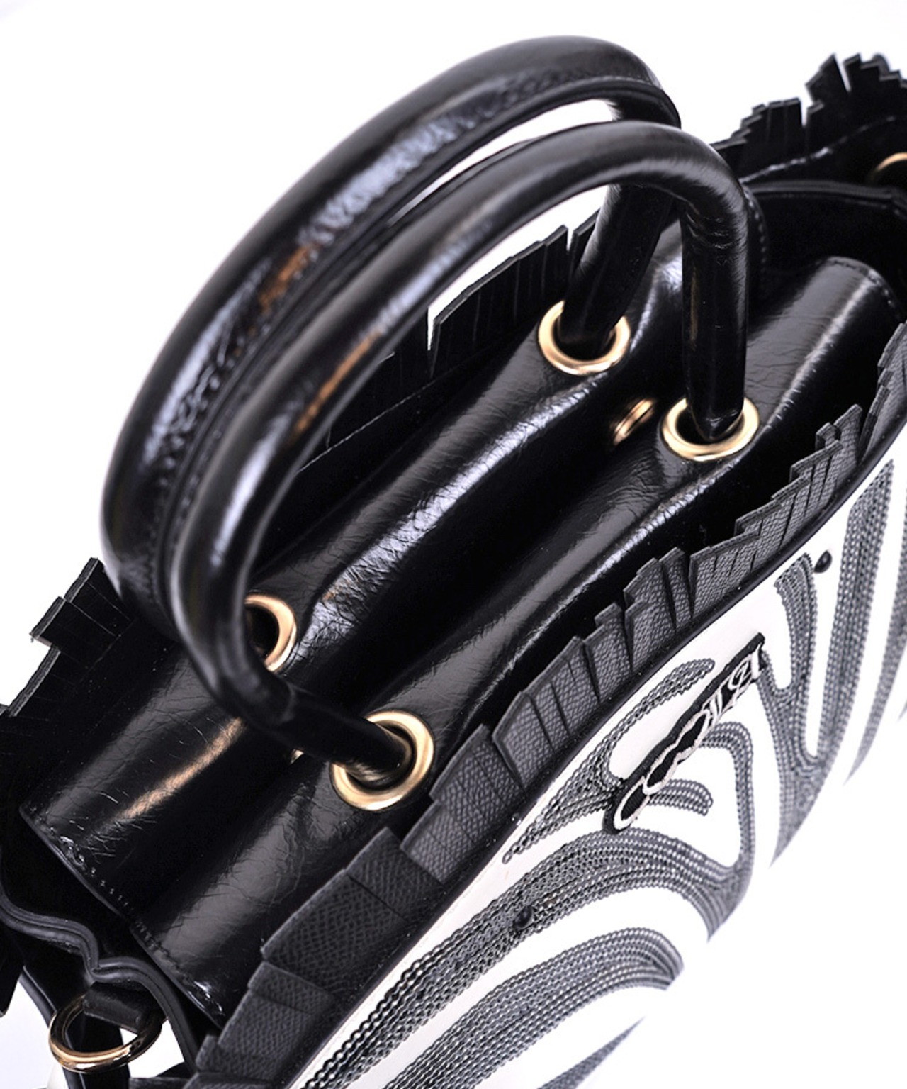 3DゼブラスパンコールBAG 　CQ-46518H