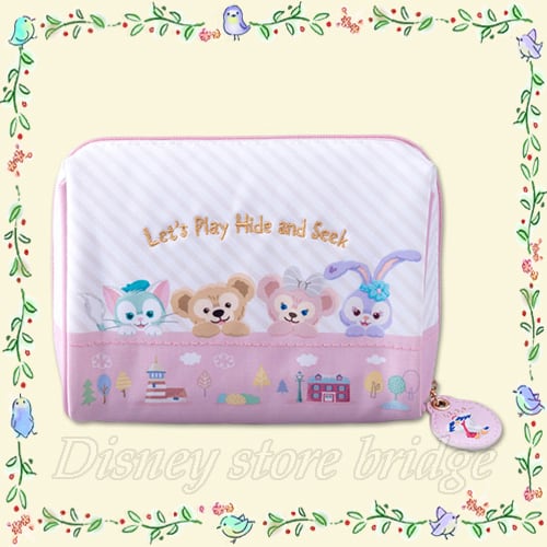 ポーチ ダッフィーたちのかくれんぼ 東京ディズニーシー限定 2019 春イベント ダッフィー&フレンズ ダッフィーのかくれんぼ マチあり 四角型