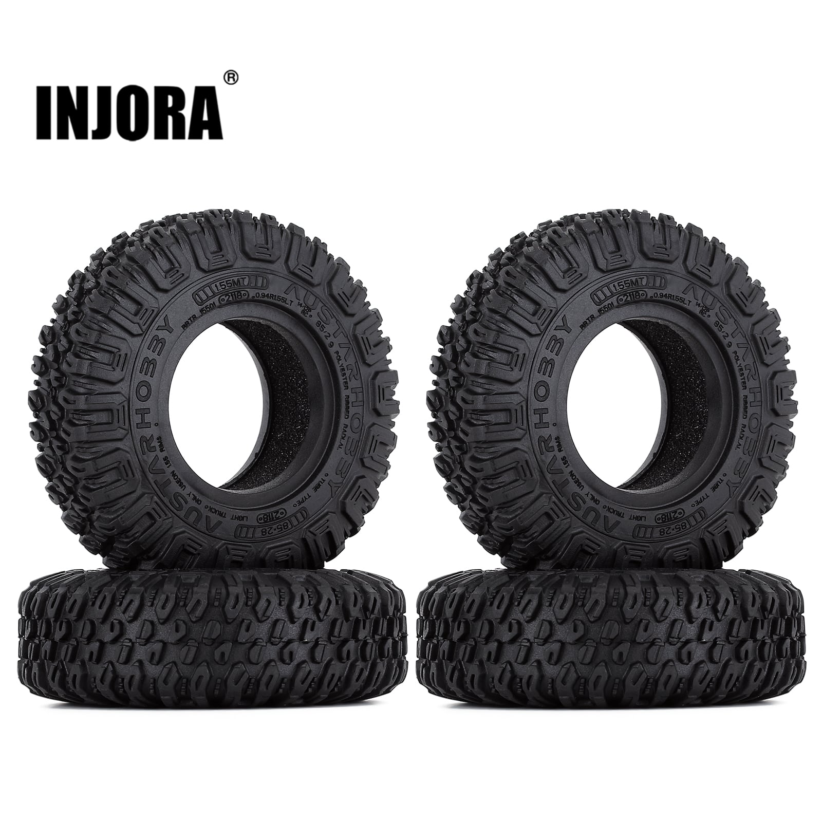 INJORA 4 個 85*28 ミリメートル 1.55 ソフトラバー地形 INJORA 4 個 85*28 ミリメートル 1.55 ソフトラバー地形