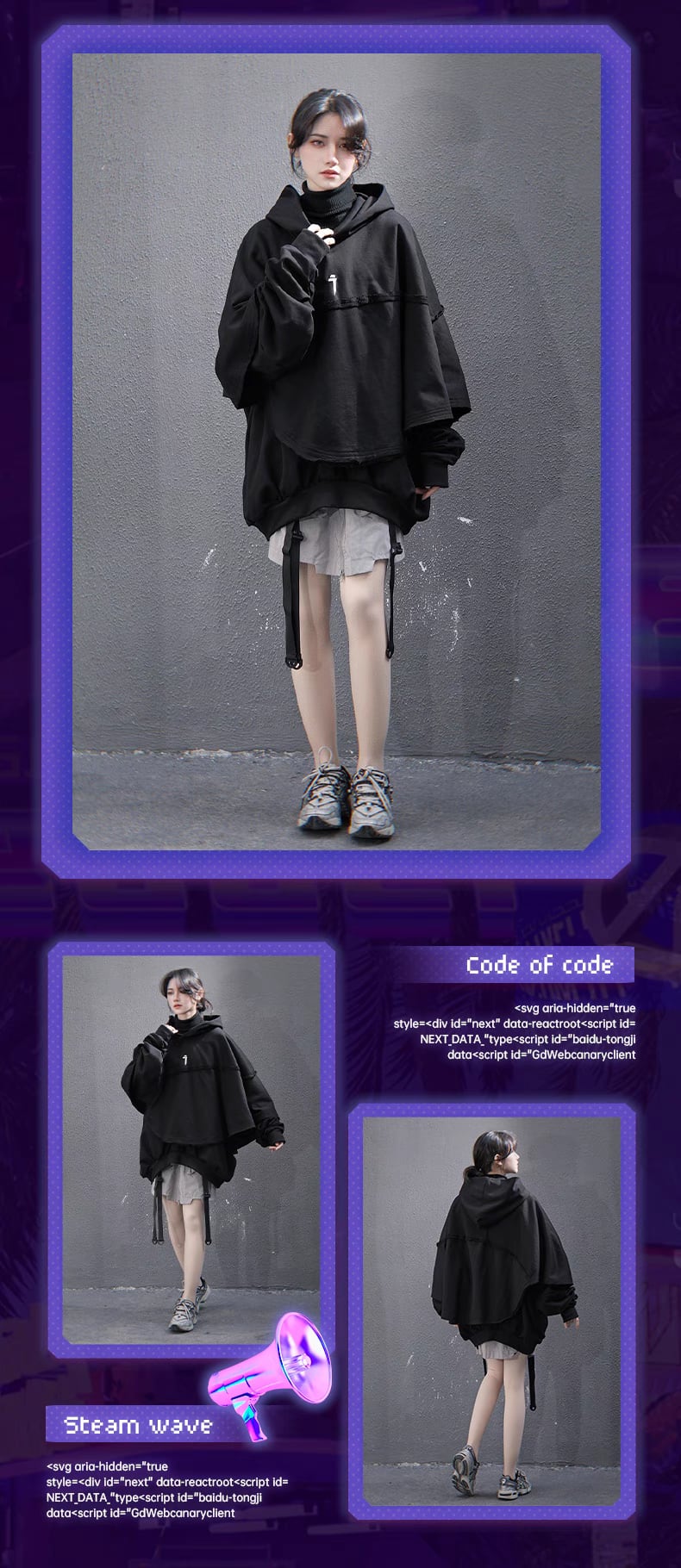 JIYEIND 25SS フード付きケープパーカー | テックウェア専門店 AHAMKARA