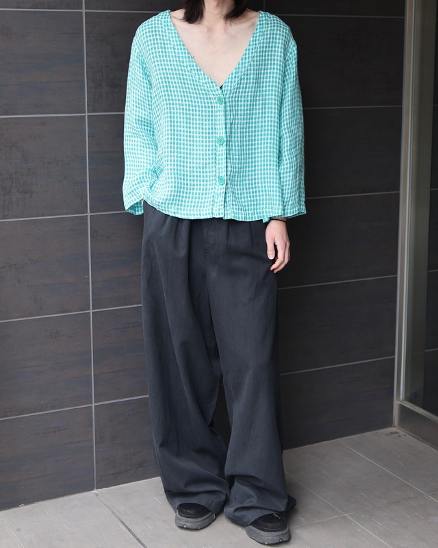 Gingham check cardigan