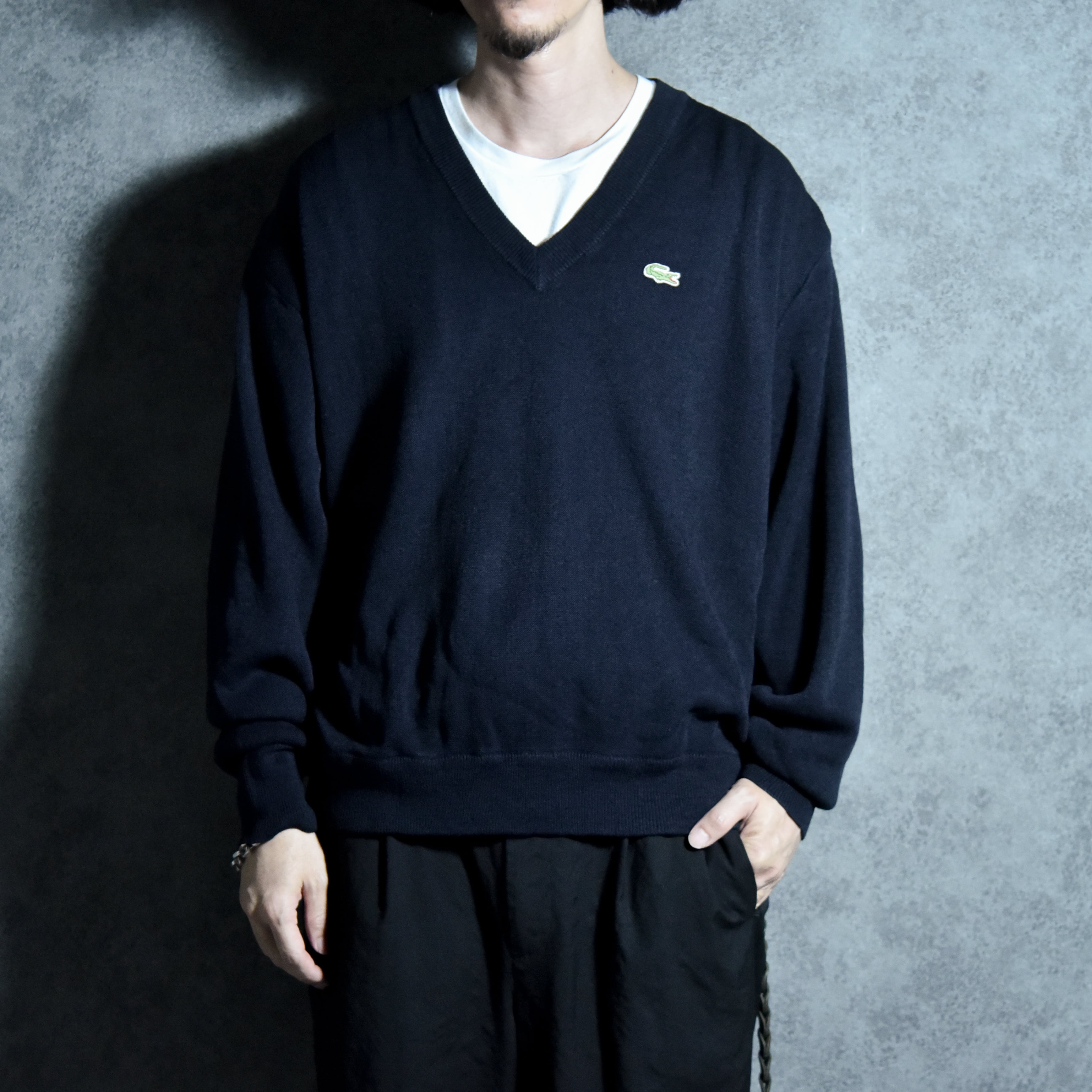 DEAD STOCK】80-90s Yves Saint Lauren Long-sleeve Knit Polo Shirts