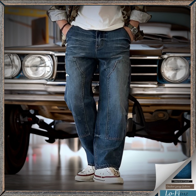 ウォッシュデニム レトロワークパンツ 20295