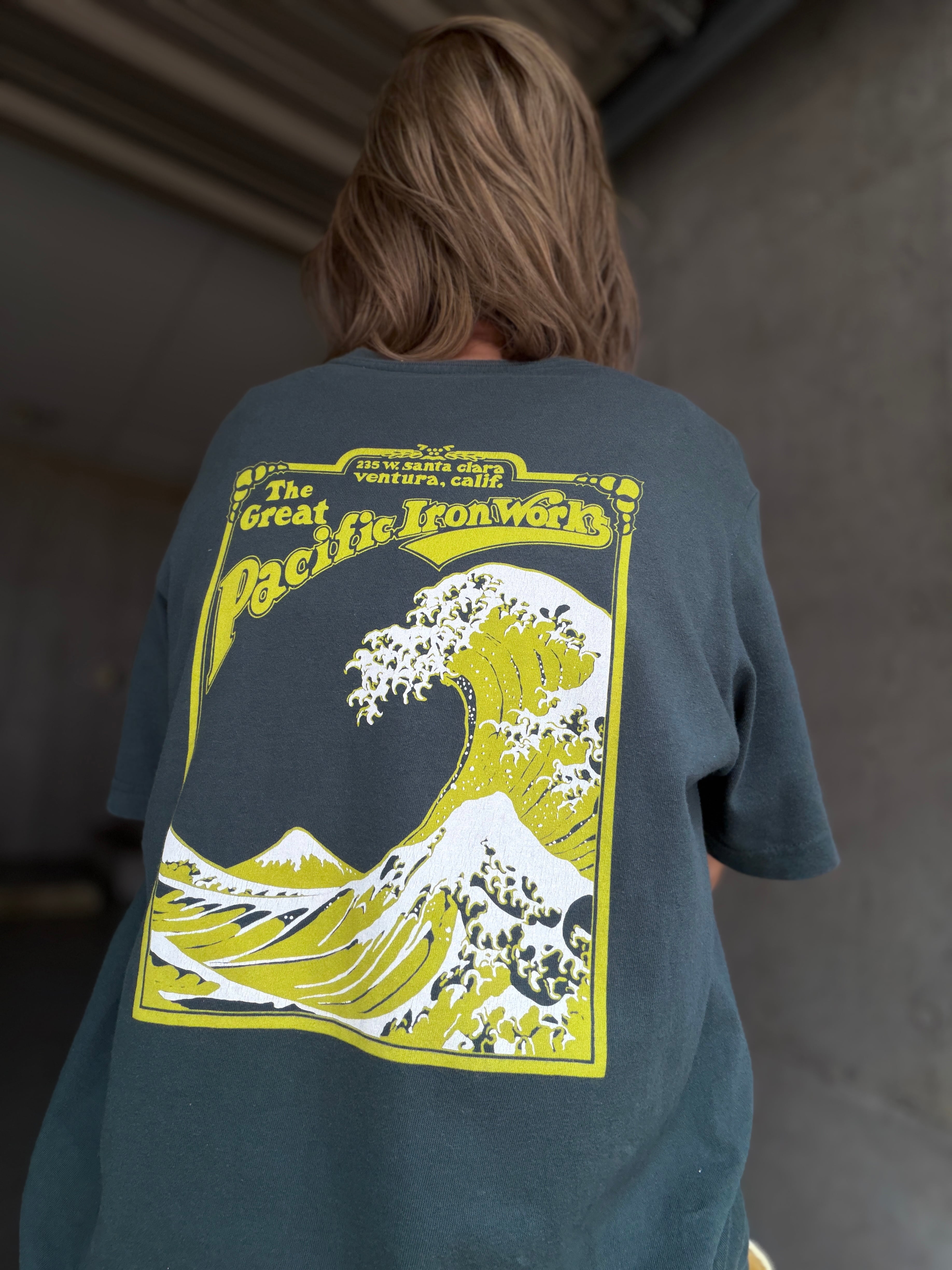 (CS2506)Patagonia hokusai great wave graphic T-shirts made in USA