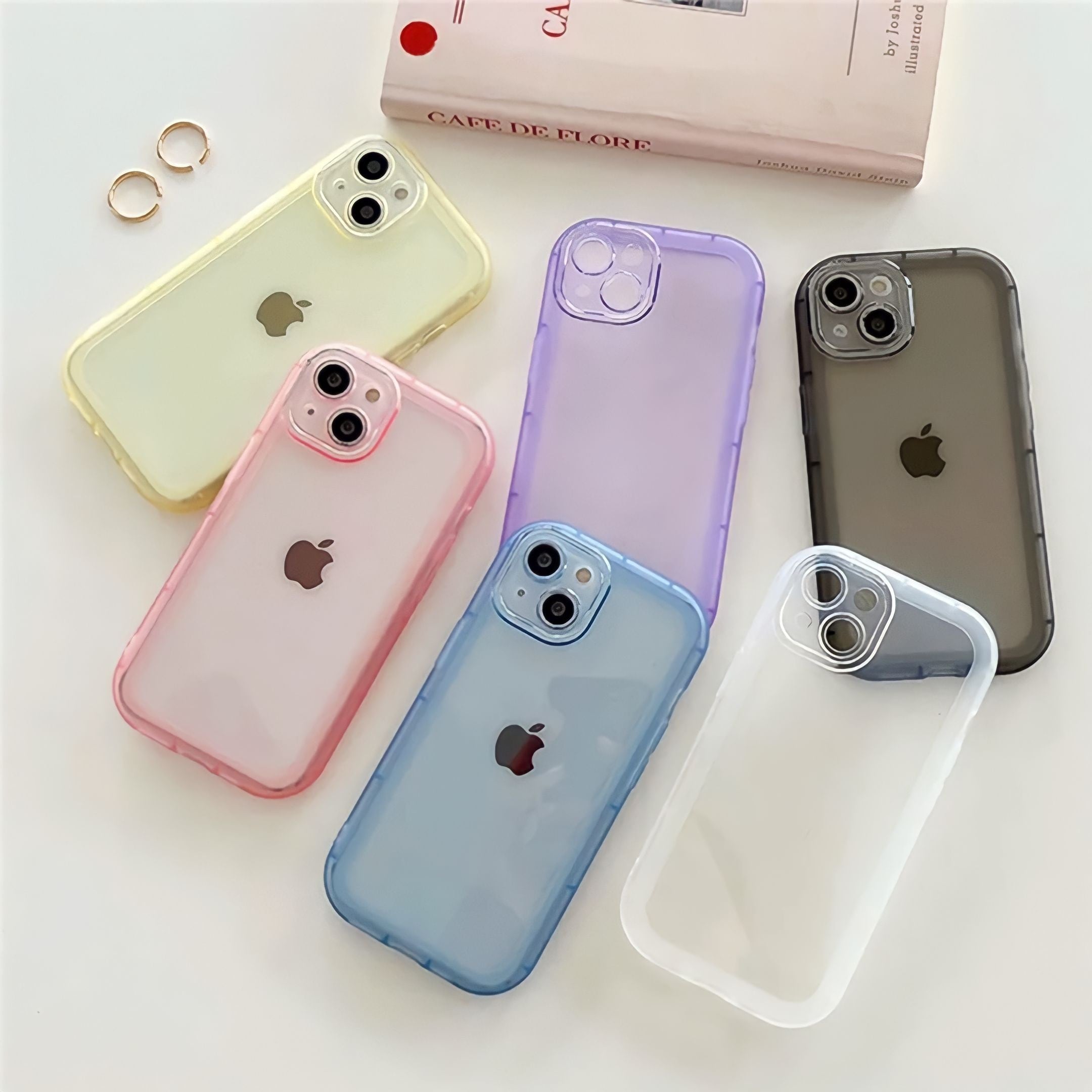 A390】6ColorSimple Clear iPhonecase iPhoneケース あいふぉんけーす