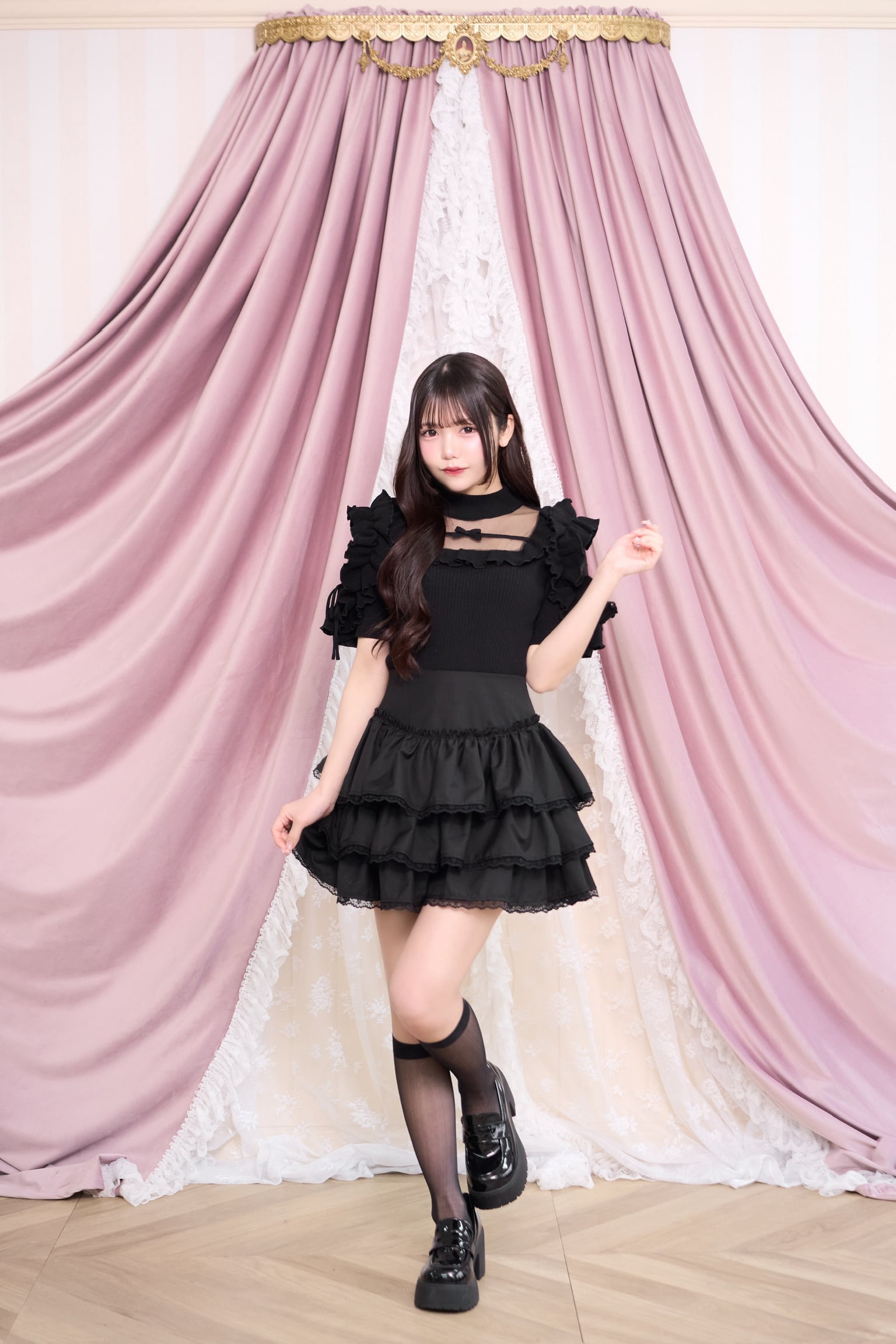 きらきらフリルサマーニット