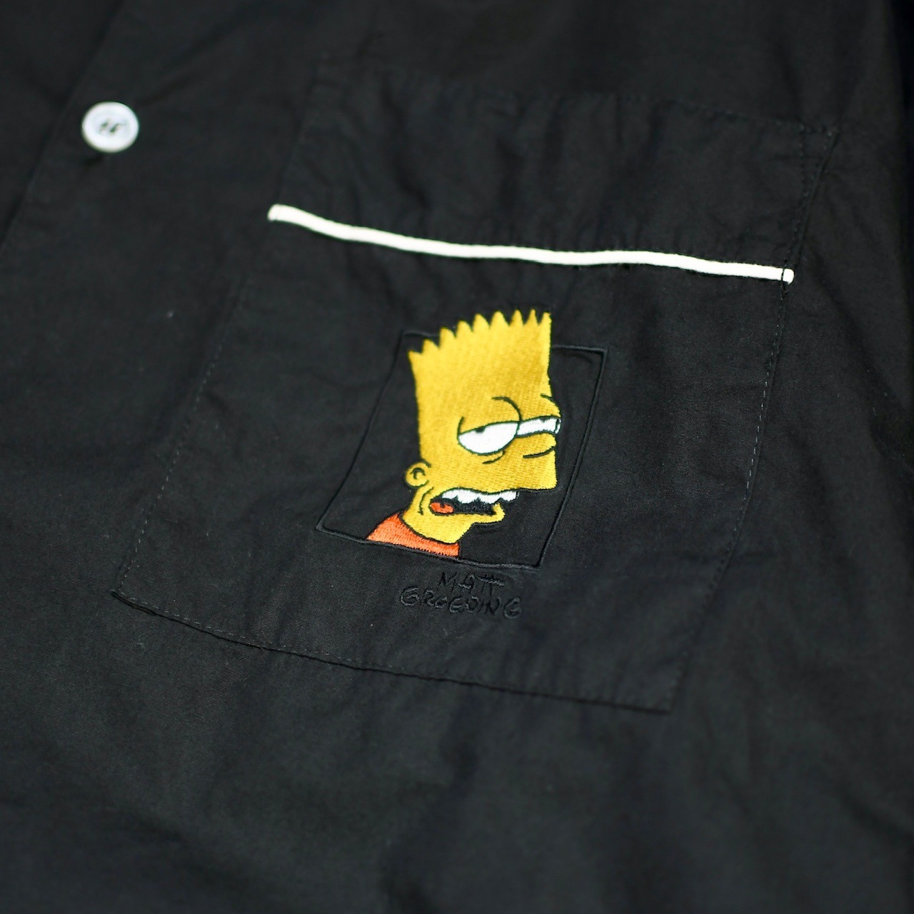 98's The Simpsons embroidery design pajama shirt