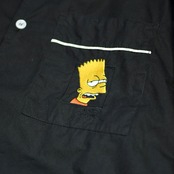 98's The Simpsons embroidery design pajama shirt