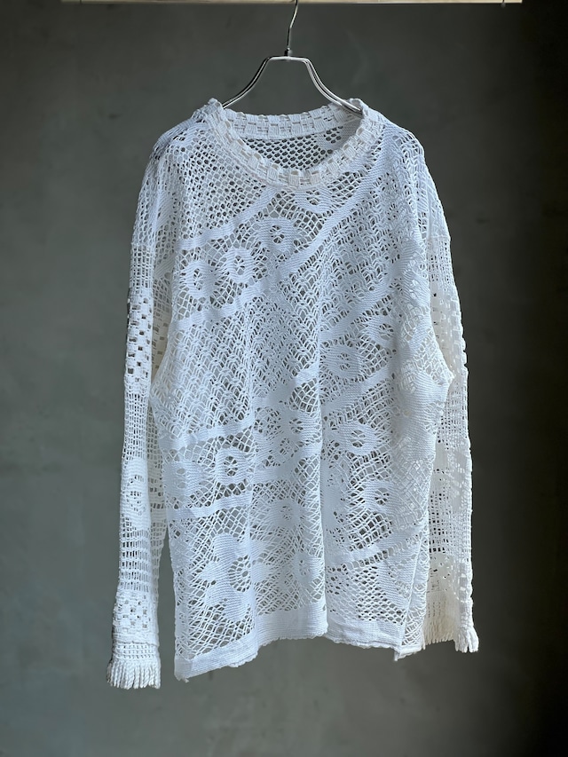 ダイアゴナルラインパターンクロシェトップス