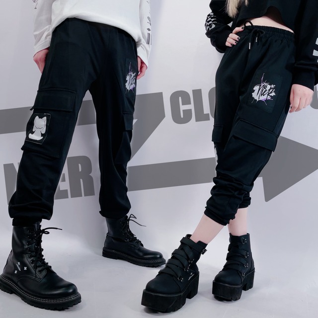 JOGGER PANTS【BLACK PATCHWORK】