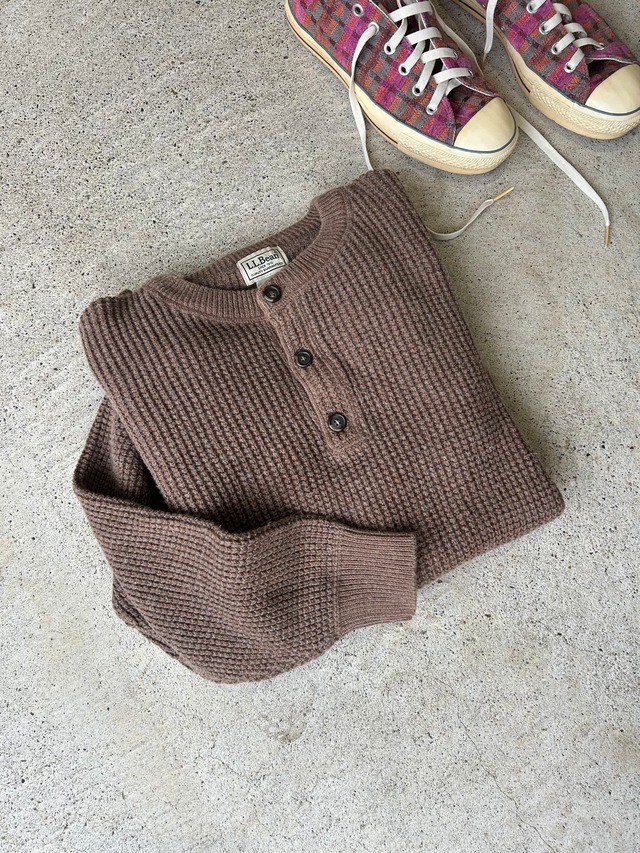 “L.L.Bean” Half Snap Cotton Knit L “L.L.Bean” Half Snap Cotton Knit L