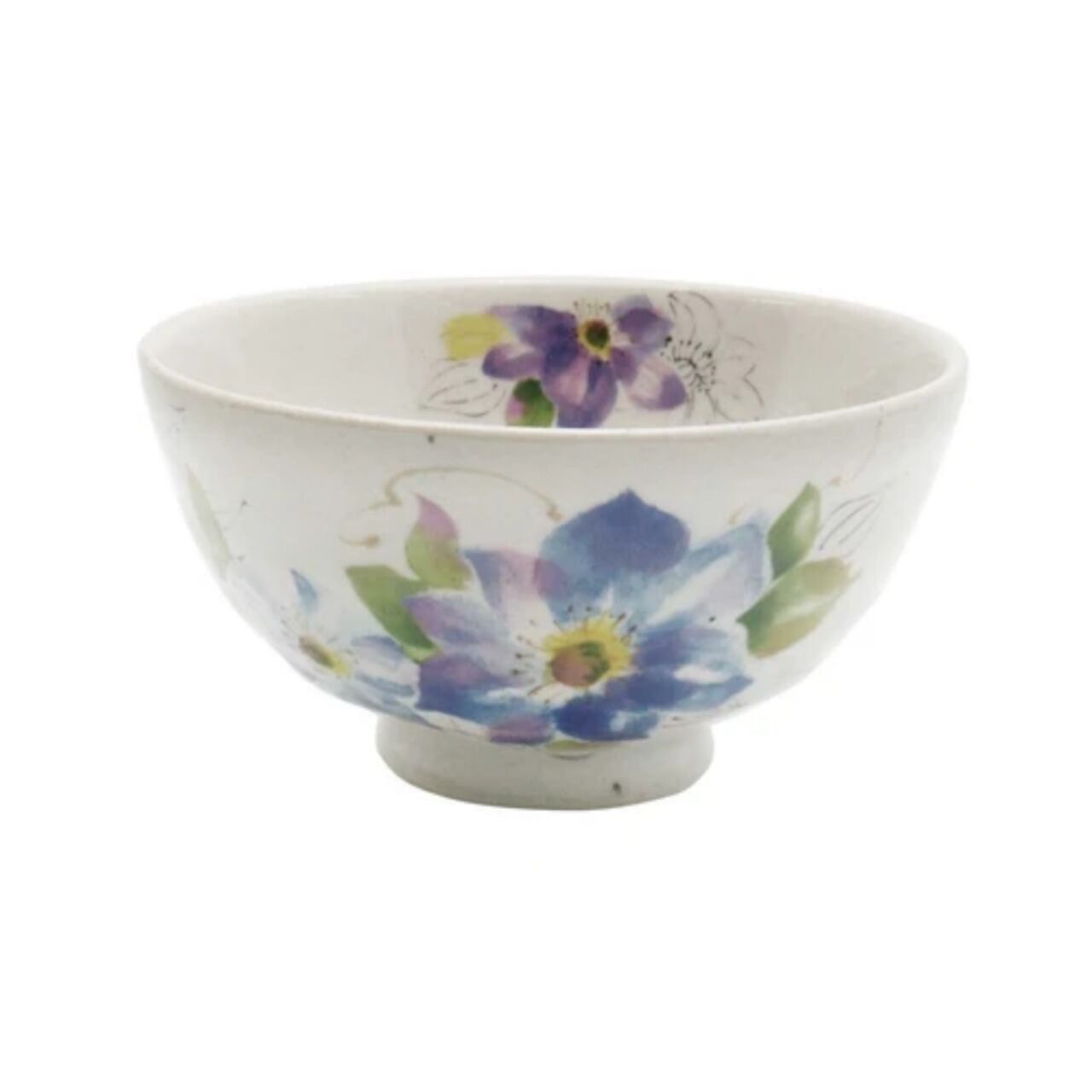 美濃焼陶器 お茶碗 花模様 青花 | キッチン雑貨 Brounie1