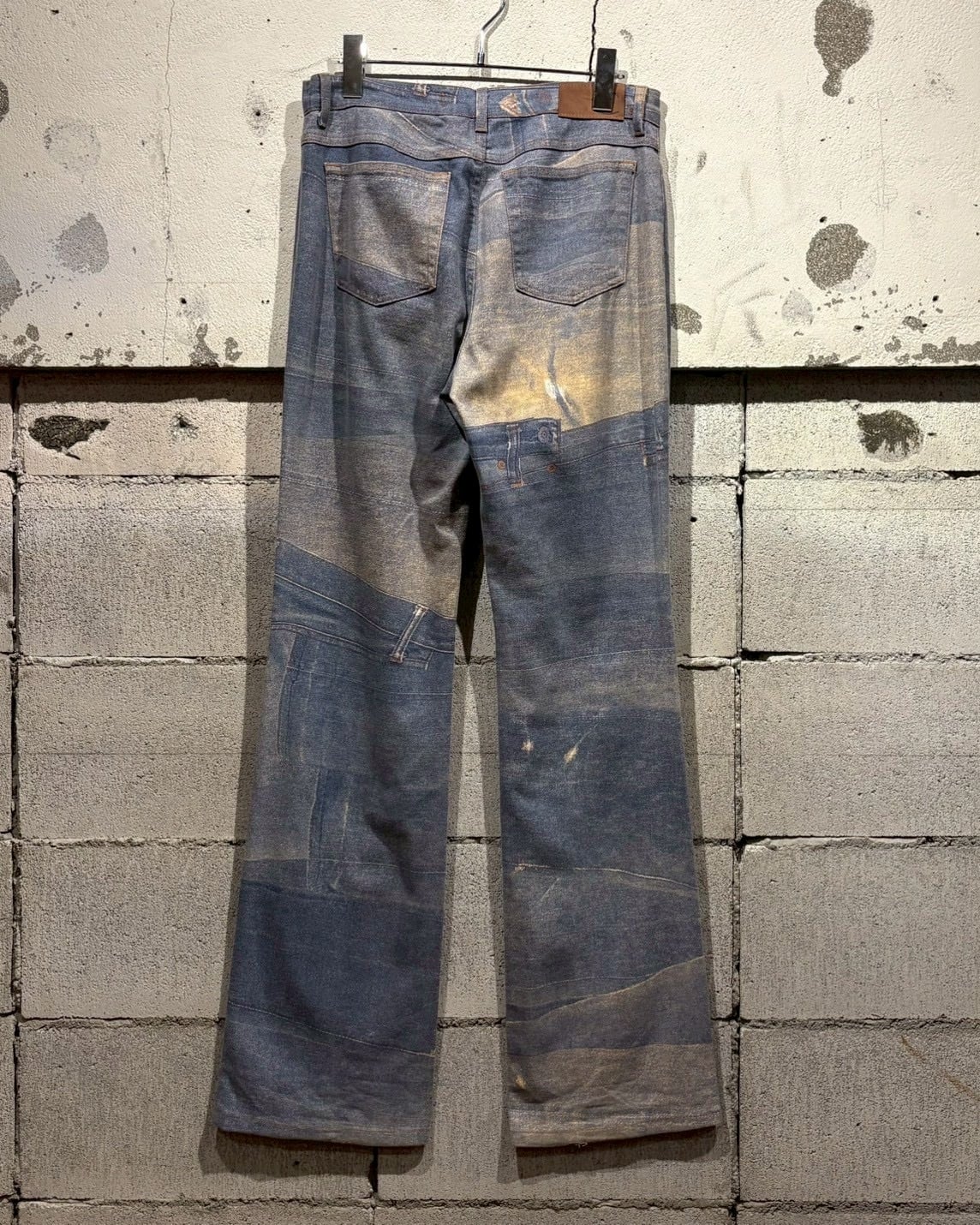 Just Cavalli ジャストカヴァリパッチワーク柄 パンツ 26/40美脚 Caka otto】 “Just Cavalli” Patch Work Design Vintage Flare Denim