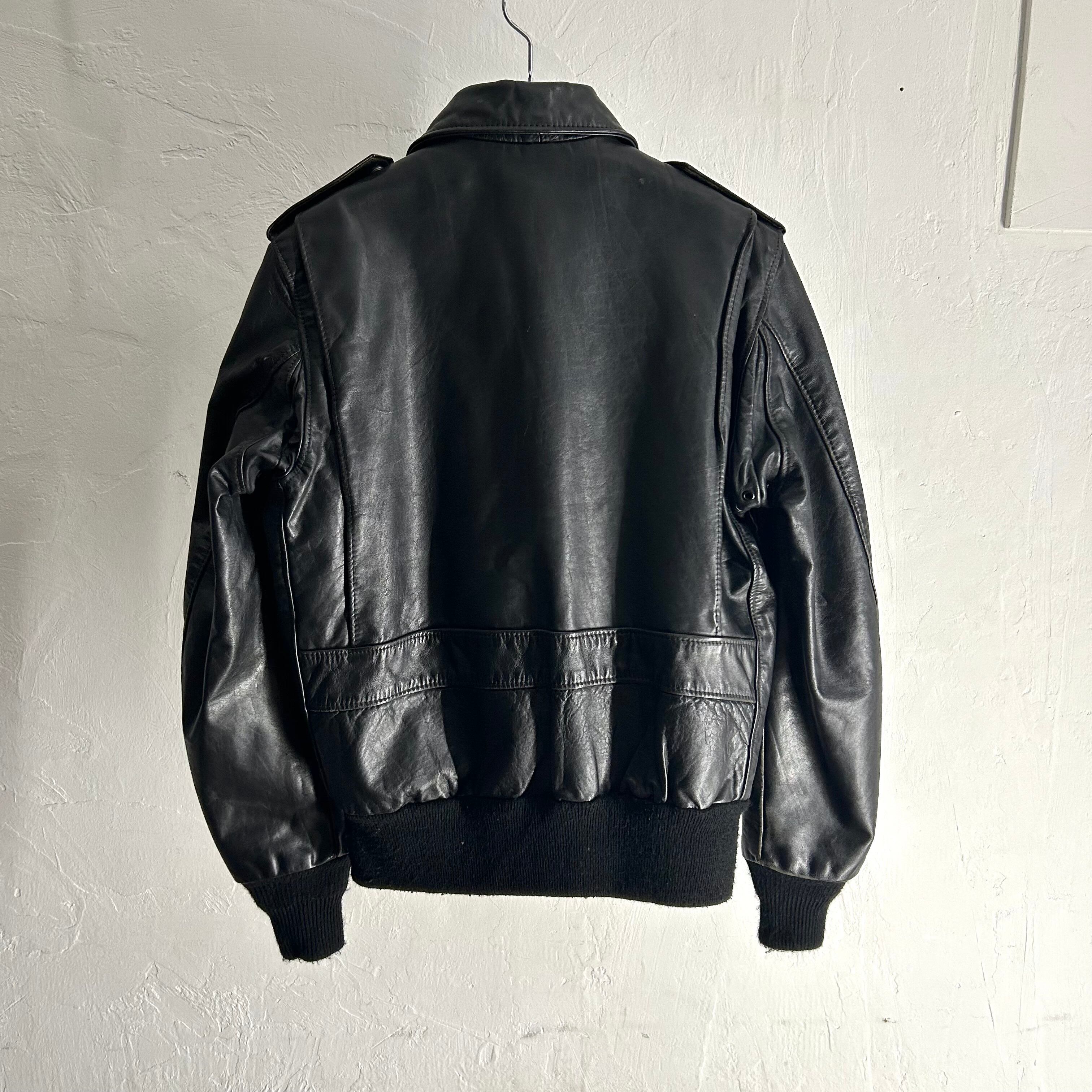 80s L相当 SCHOTT A-2 ボアライナー 2way レザージャケット 70s~80s Schott A-2 Type Cow Leather Jacket USA製 | VOLAR