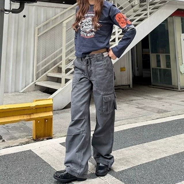ドロストユーティリティストレートカーゴパンツ 2col R02719