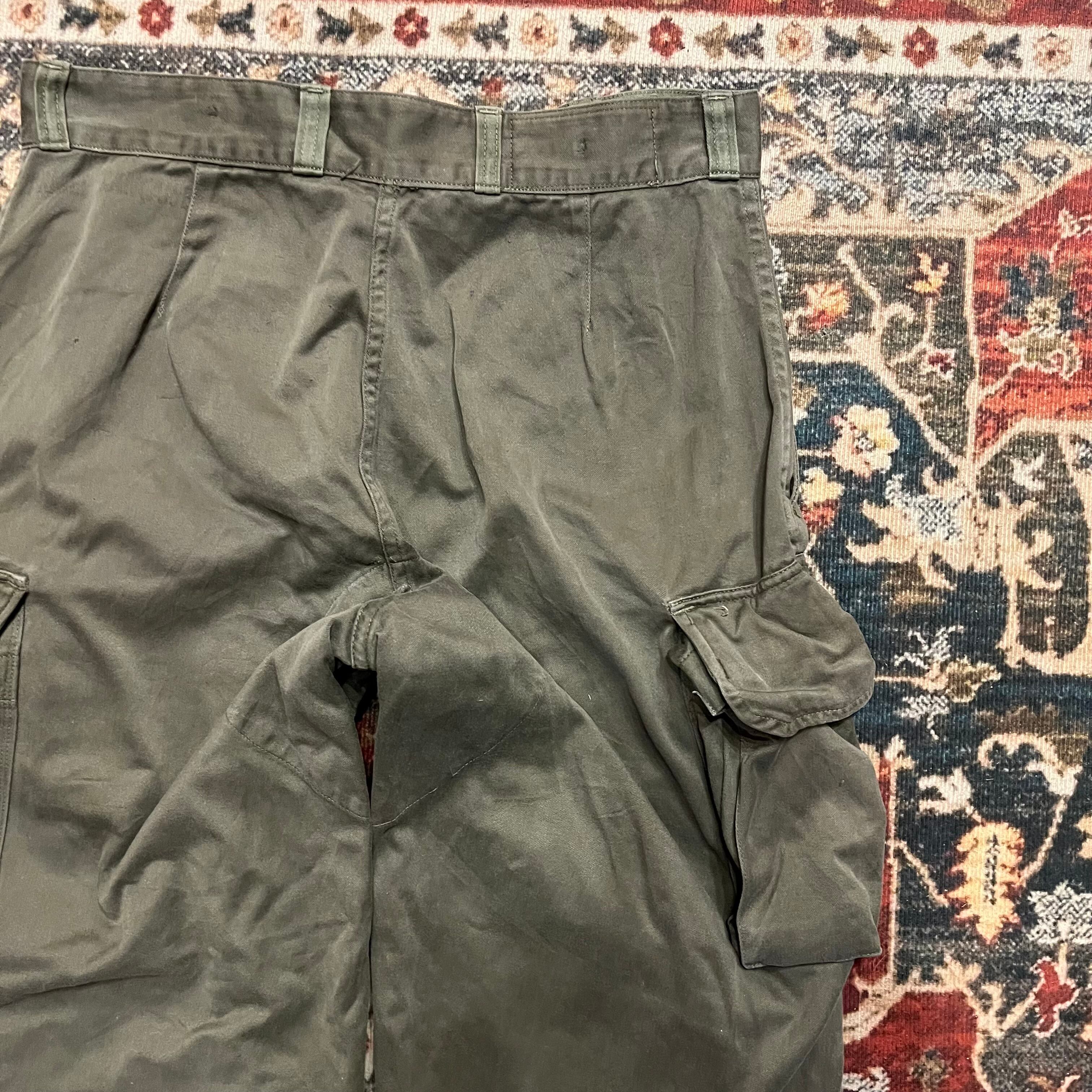 80s フランス軍 実物 M-64 フィールドパンツ カーゴパンツ 76C W80cm